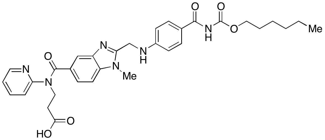 N-[[2-[[[4-[[[(Hexyloxy)carbonyl]amino]carbonyl]phenyl]amino]methyl]-1-methyl-1H-benzimidazol-5-yl]carbonyl]-N-2-pyridinyl-β-alanine