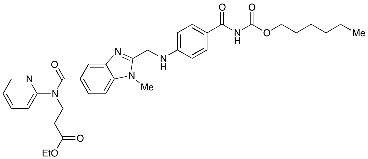 N-[[2-[[[4-[[[(Hexyloxy)carbonyl]amino]carbonyl]phenyl]amino]methyl]-1-methyl-1H-benzimidazol-5-yl]carbonyl]-N-2-pyridinyl-β-alanine Ethyl Ester