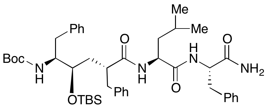 N-[(2R,4R,5S)-5-[[(1,1-Dimethylethoxy)carbonyl]amino]-4-[[(1,1-dimethylethyl)dimethylsilyl]oxy]-1-oxo-6-phenyl-2-(phenylmethyl)hexyl]-L-leucyl-L-phenylalaninamide