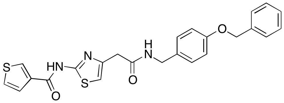 N-[[4-(Phenylmethoxy)phenyl]methyl]-2-[(3-thienylcarbonyl)amino]-4-thiazoleacetamide