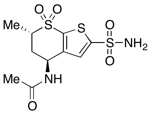 N-[(4S,6S)-2-(Aminosulfonyl)-5,6-dihydro-6-methyl-7,7-dioxido-4H-thieno[2,3-b]thiopyran-4-yl]acetamide