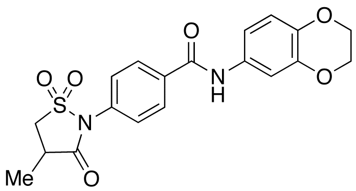 N-(2,3-Dihydro-1,4-benzodioxin-6-yl)-4-(4-methyl-1,1-dioxido-3-oxo-2-isothiazolidinyl)benzamide