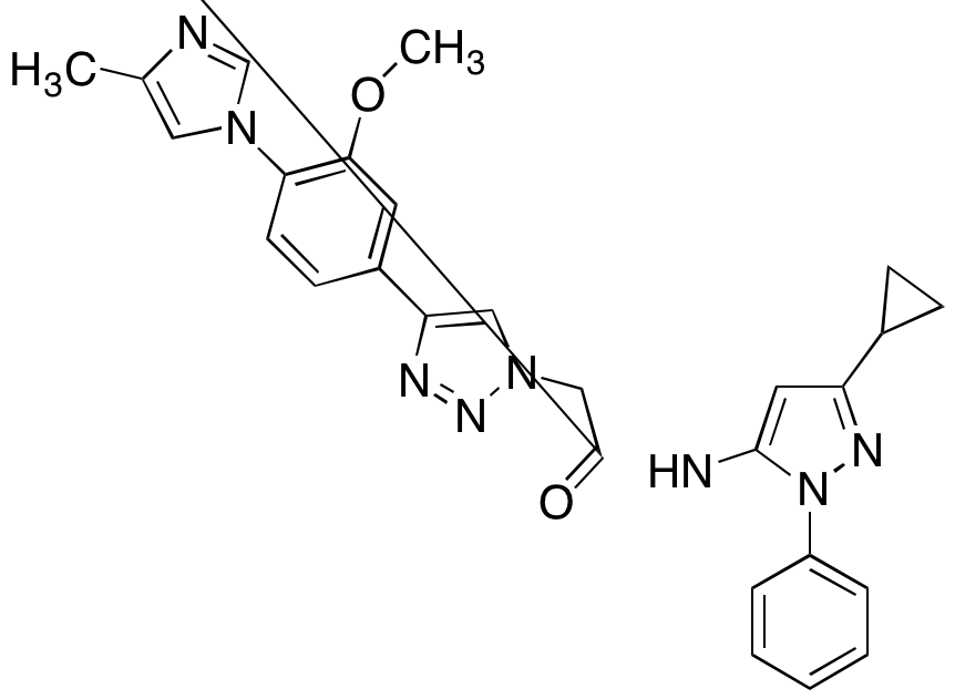 N-(3-Cyclopropyl-1-phenyl-1H-pyrazol-5-yl)-4-[3-methoxy-4-(4-methyl-1H-imidazol-1-yl)phenyl]-1H-1,2,3-triazole-1-acetamide