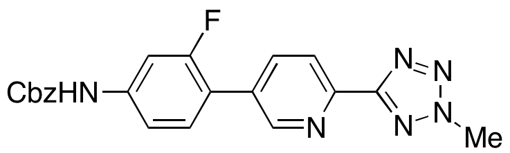 N-[3-Fluoro-4-[6-(2-methyl-2H-tetrazol-5-yl)-3-pyridinyl]phenyl]carbamic Acid Phenylmethyl Ester