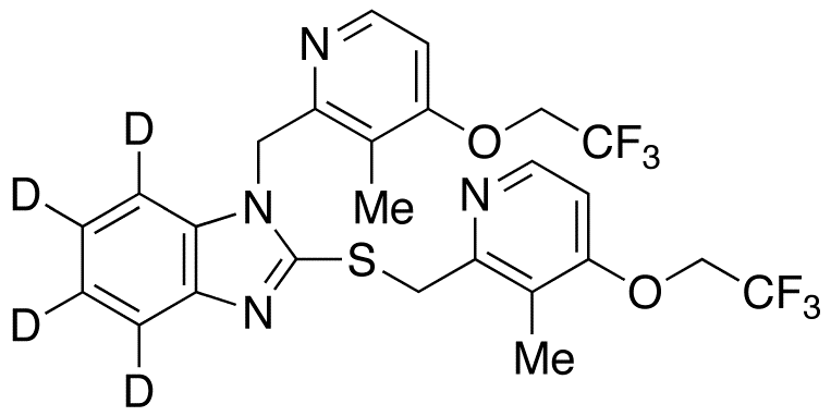 N-[3-Methyl-4-(2,2,2-trifluoroethoxy)-2-pyridinyl]methyl Lansoprazole-d4 Sulfide