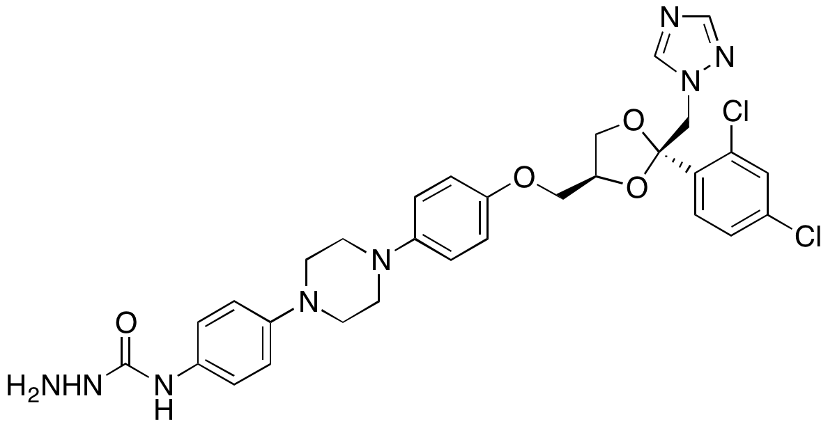 N-(4-(4-(4-(((2R,4S)-2-((1H-1,2,4-Triazol-1-yl)methyl)-2-(2,4-dichlorophenyl)-1,3-dioxolan-4-yl)methoxy)phenyl)piperazin-1-yl)phenyl)hydrazinecarboxamide