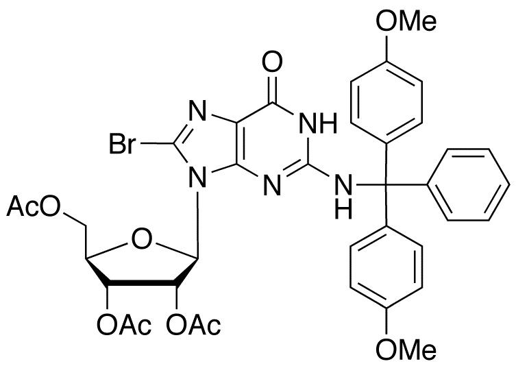 N-(4,4’-Dimethoxytrityl)-8-bromoguanosine 2’,3’,5’-Triacetate