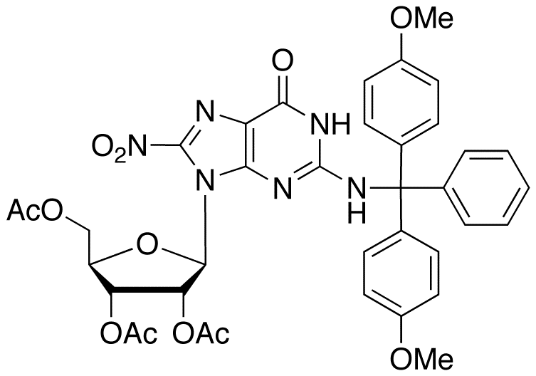 N-(4,4’-Dimethoxytrityl)-8-nitroguanosine 2’,3’,5’-Triacetate