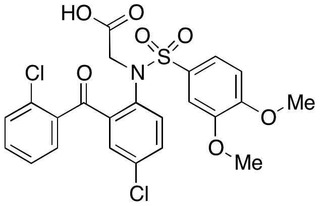 N-[4-Chloro-2-(2-chlorobenzoyl)phenyl]-N-[(3,4-dimethoxyphenyl)sulfonyl]glycyl-L-prolinamide