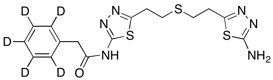 N-[5-[2-[[2-(5-Amino-1,3,4-thiadiazol-2-yl)ethyl]thio]ethyl]-1,3,4-thiadiazol-2-yl]-benzeneacetamide-d5