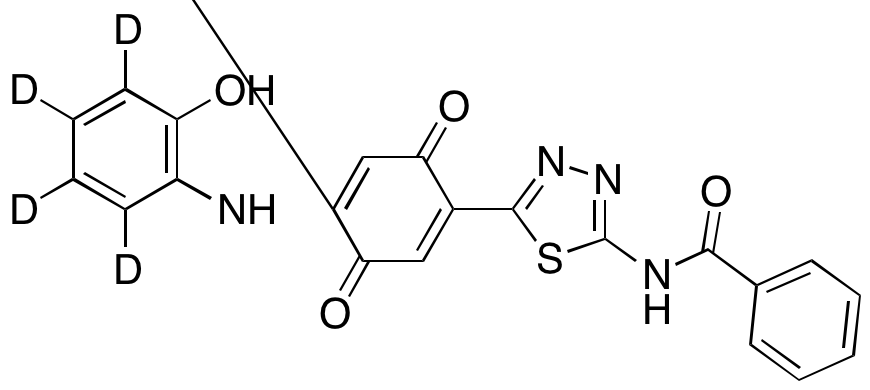 N-(5-(4-((3,4,5,6-D4-2-Hydroxyphenyl)amino)-3,6-dioxocyclohexa-1,4-dien-1-yl)-1,3,4-thiadiazol-2-yl)benzamide