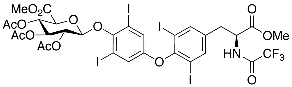 N-(Trifluoroacetyl)-thyroxine 2,3,4-O-Triacetyl-4’-O-β-D-glucuronide Dimethyl Diester