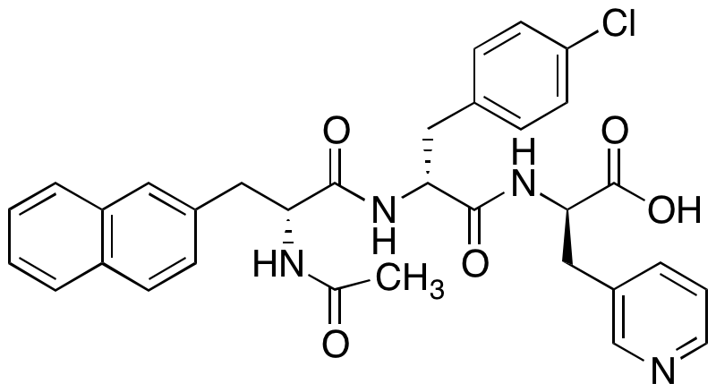 N-Acetyl-3-(2-naphthalenyl)-D-alanyl-4-chloro-D-phenylalanyl-3-(3-pyridinyl)-D-alanine