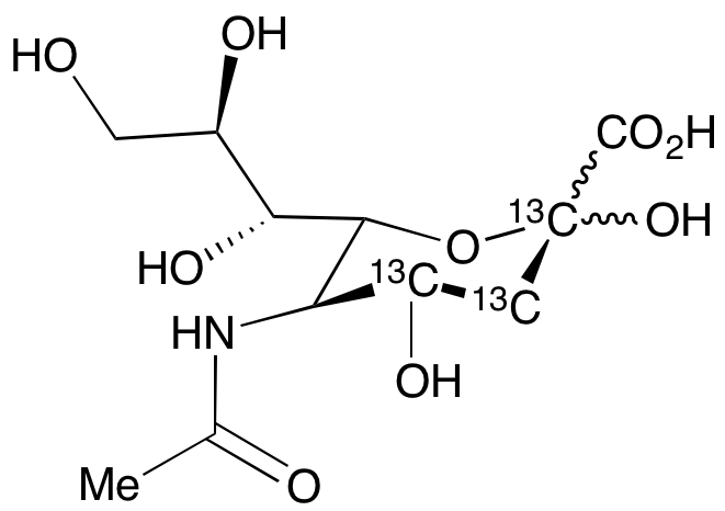 N-Acetyl-D-[1,2,3-13C3]neuraminic Acid