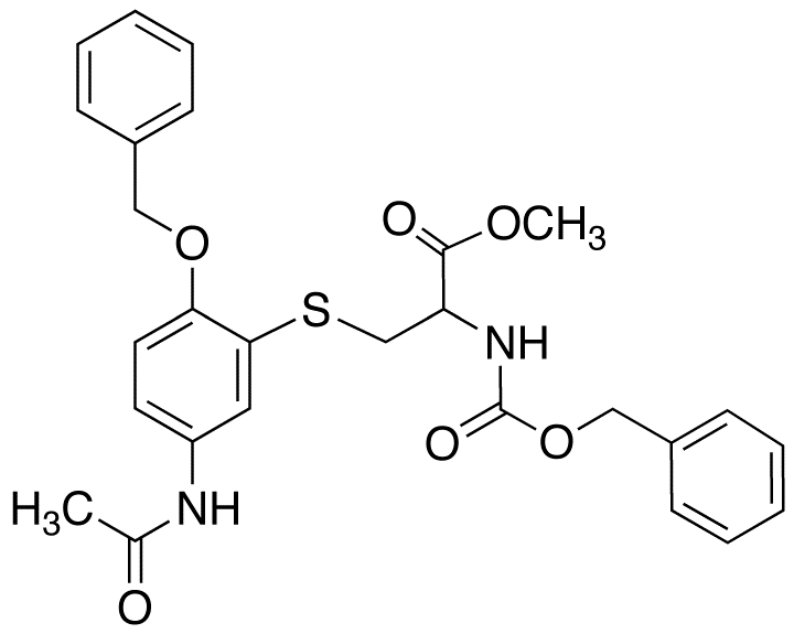 N-Benzyloxycarbonyl-5-(3-acetamido-6-benzyloxypenyl)cysteine Methyl Ester