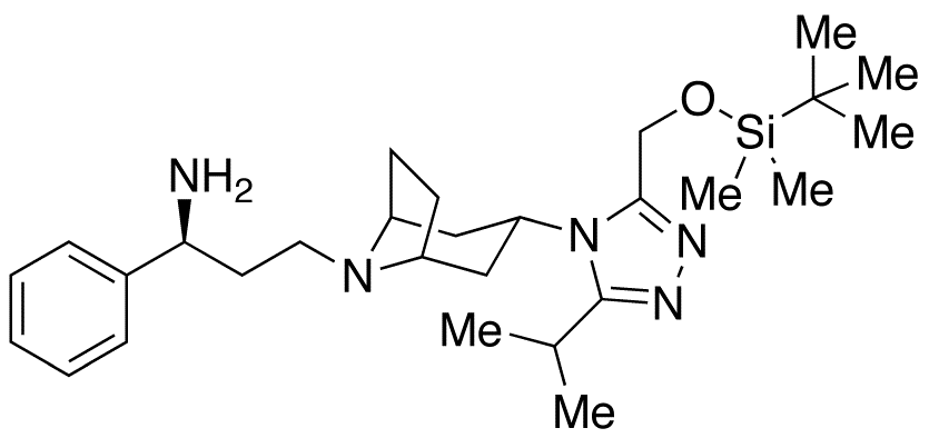 N-Des-(4,4-difluorocyclohexanecarboxy)-3-tert-butyldimethylsilyloxymethyl Maraviroc