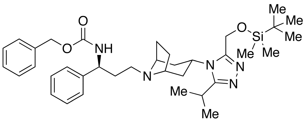 N-Des-(4,4-difluorocyclohexanecarboxy)-N-carbobenzyloxy-3-tert-butyldimethylsilyloxymethyl Maraviroc