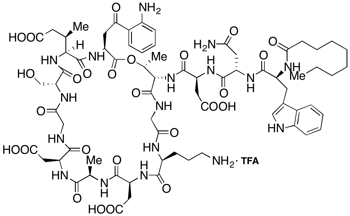 N-Desdecanoyl, N-(nonanoyl) Daptomycin TFA Salt