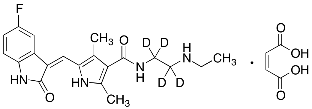 N-Desethyl Sunitinib-d4 Maleate