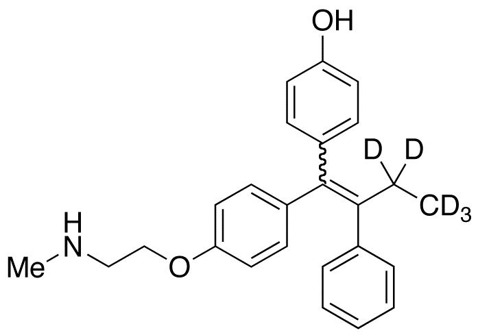 N-Desmethyl-4-hydroxy Tamoxifen-d5 (1:1 E/Z Mixture)