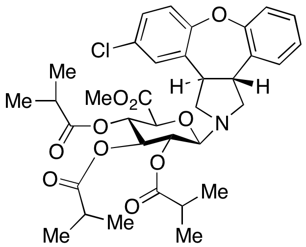 N-Desmethyl Asenapine α-D-Glucopyranuronic Acid Methyl Ester 2,3,4-Tris(2-methylpropanoate)