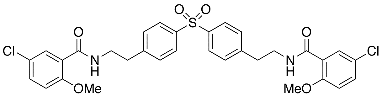 N,N’-((sulfonylbis(4,1-phenylene))bis(ethane-2,1-diyl))bis(5-chloro-2-methoxybenzamide)