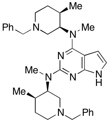 N,N’-Bis(3R,4R)-1-benzyl-4-methylpiperidin-3-yl-N,N’-dimethyl-7-deazapurine-2,6-diamine