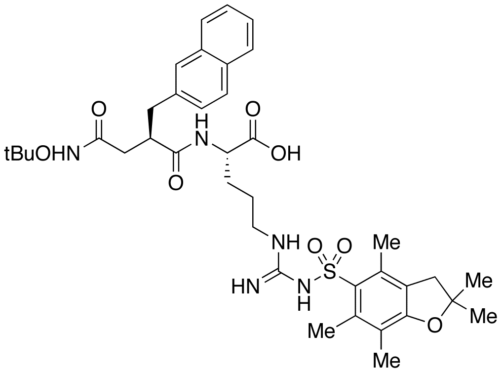 N2-[(2R)-4-[(1,1-Dimethylethoxy)amino]-2-(2-naphthalenylmethyl)-1,4-dioxobutyl]-N5-[[[2,3-dihydro-2,2,4,6,7-pentamethyl-5-benzofuranyl]sulfonyl]amino]iminoethyl-L-ornithine