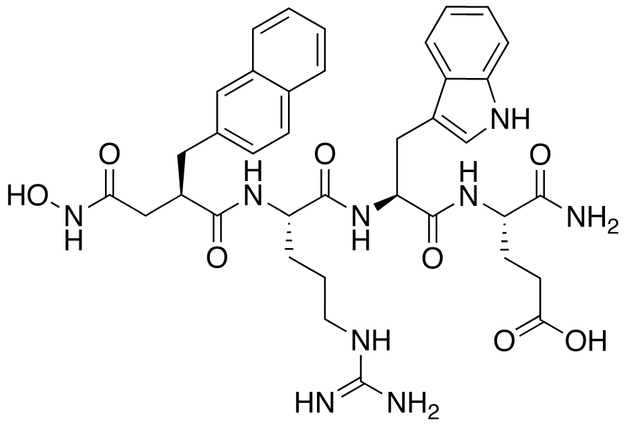 N2-[(2R)-4-(Hydroxyamino)-2-(2-naphthalenylmethyl)-1,4-dioxobutyl]-L-arginyl-L-tryptophyl-L-α-glutamine