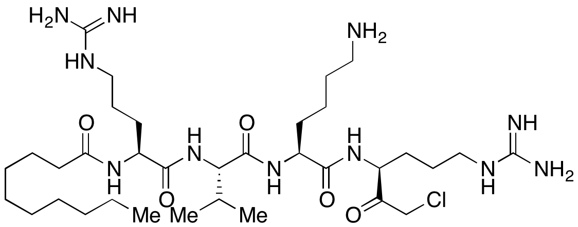 N2-(1-Oxodecyl)-L-arginyl-L-valyl-N-[(1S)-4-[(aminoiminomethyl)amino]-1-(chloroacetyl)butyl]-L-lysinamide