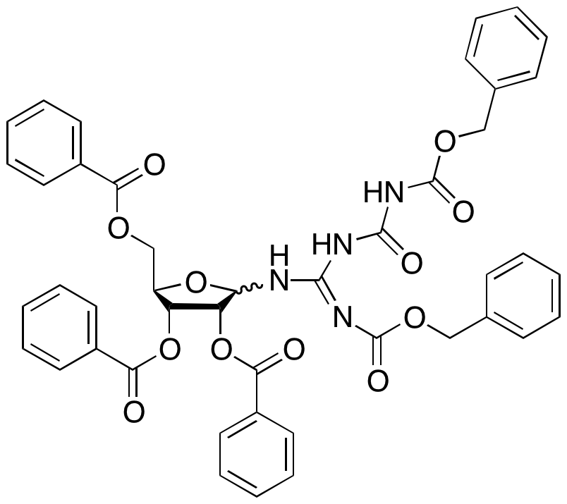 N2,N4-Bis-Cbz-N-[imino-(1-ribofuranosylamino)methyl]urea 2’,3’5’-Tribenzoate