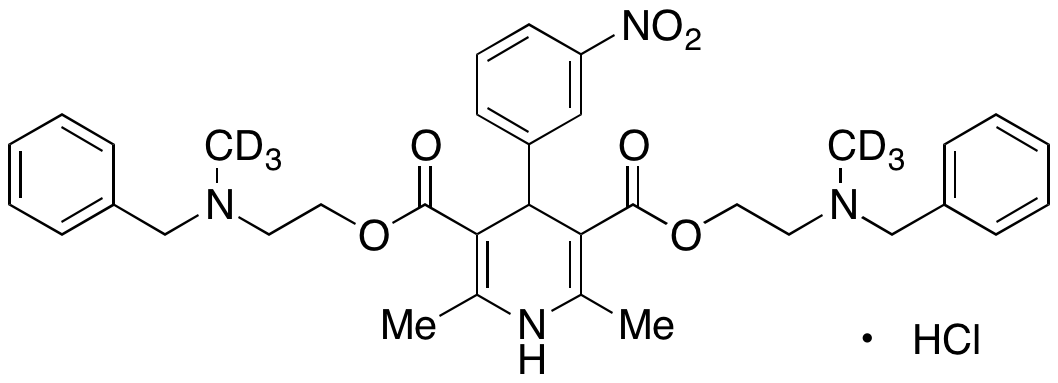 Nicardipine O-Desmethyl-O-methyl(phenylmethyl)amino]ethyl) Ester-d6 Hydrochloride