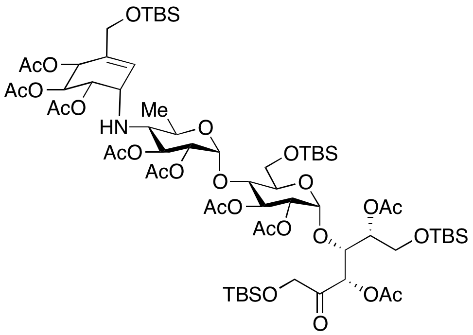 Nona-O-acetyl Acarbose D-Fructose 1,6,6’,6’’’-Tetra-tert-butyldimethylsilyloxymethyl Ester