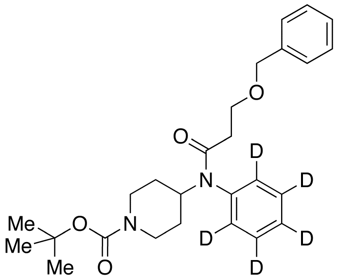 O-Benzyl-N-tert-butoxycarbonyl ω-Hydroxy Norfentanyl-d5