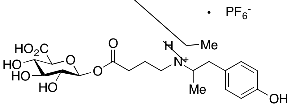 O-Desmethyl Mebeverine Acid Acyl-β-D-Glucuronide Hexafluorophosphate (Mixture of Diastereomers)