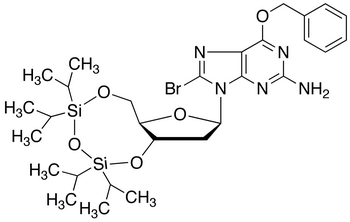 O6-Benzyl-8-bromo-N9-[3’,5’-O-(1,1,3,3-tetrakis(isopropyl)-1,3-disiloxanediyl)-β-D-2’-deoxyribofuranosyl]guanine