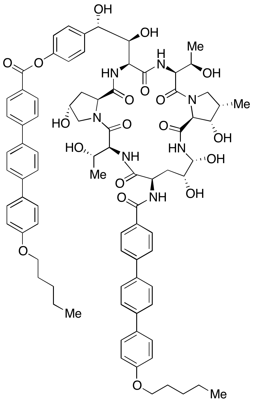 Ophenyl-[4”-(Pentyloxy)[1,1’:4’,1”-terphenyl]-4-yl]carbonyl] Anidulafungin