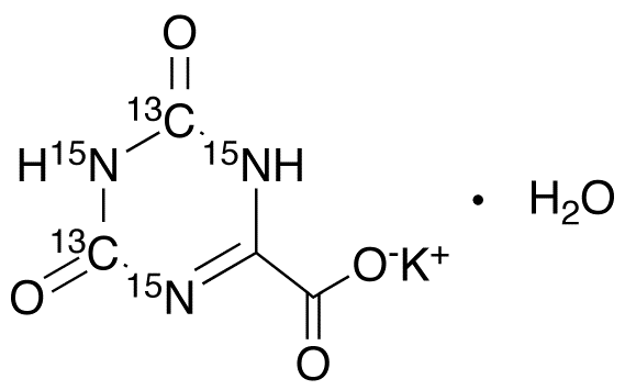 Oxonic Acid -13C2,15N3 Potassium Salt Hydrate