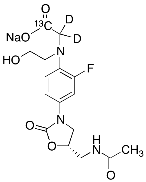 PNU 142586-13C1,d2 Sodium Salt