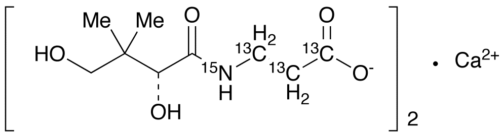 Pantothenic Acid-13C3,15N Hemicalcium Salt