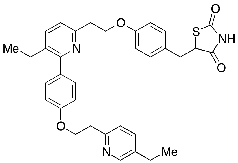 Pioglitazone Pyridine-6-[4-[2-[5-ethyl-6-[4-[2-(5-ethyl-2-pyridinyl)ethoxy]phenyl]