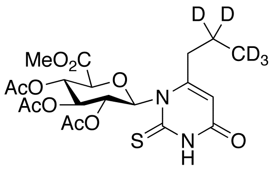 Propylthiouracil-d5 2,3,4-Tri-O-acetyl-N-β-D-glucuronide Methyl Ester