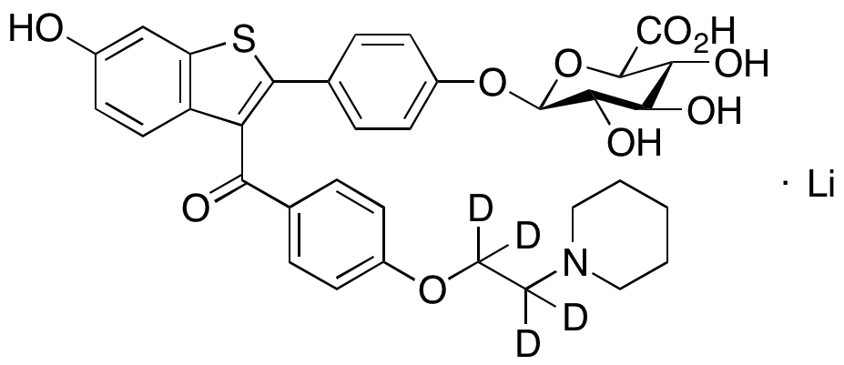 Raloxifene-d4 4’-β-D-Glucuronide Lithium Salt