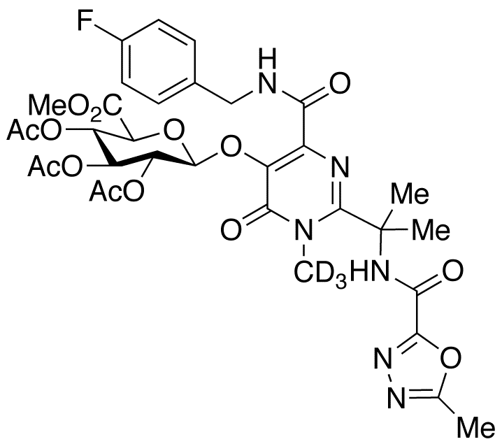 Raltegravir 2,3,4-Tri-O-acetyl-β-D-glucuronide Methyl Ester-d3