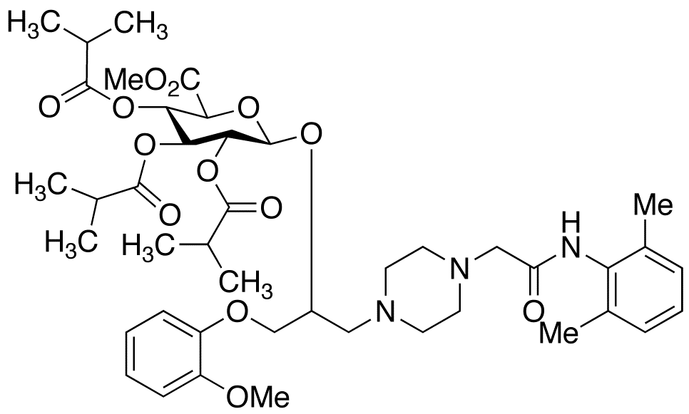 Ranolazine 2,3,4-Tri-O-isobutyryl-β-D-Glucuronide Methyl Ester (mixture of diastereomers)