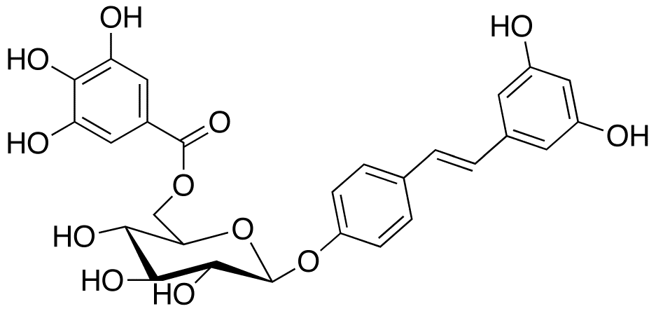 Resveratrol-4’-O-(6”-galloyl)glucoside