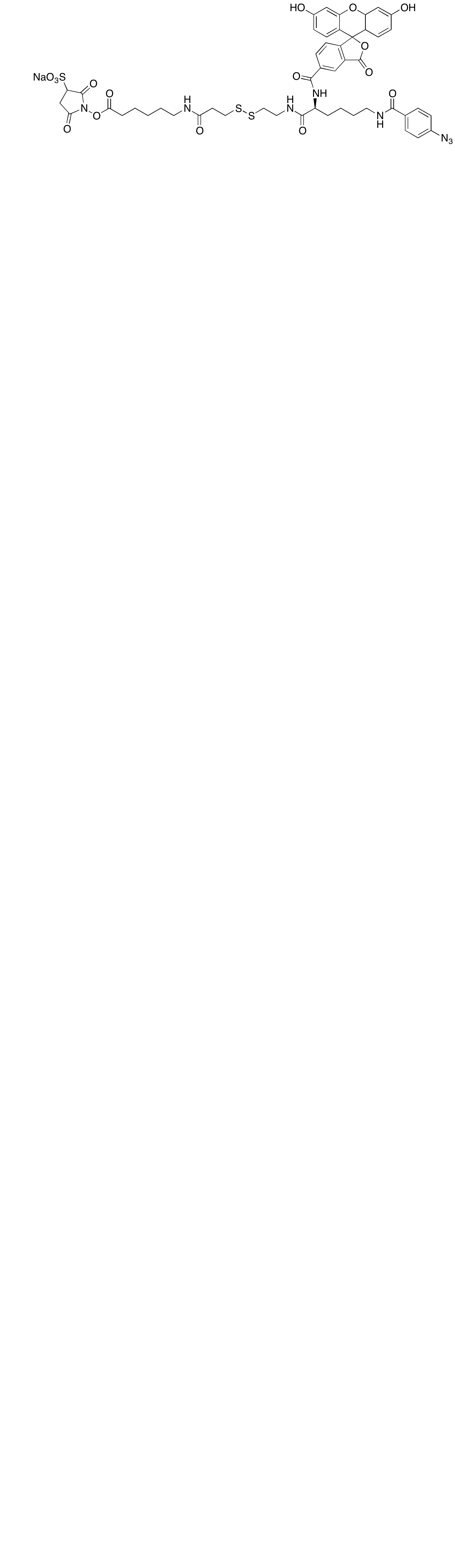 Sodium 1-(((7S)-1-(4-Azidophenyl)-7-(3’,6’-dihydroxy-3-oxo-4a’,9a’-dihydro-3H-spiro[isobenzofuran-1,9’-xanthen]-5-ylcarboxamido)-1,8,16-trioxo-12,13-dithia-2,9,17-triazat