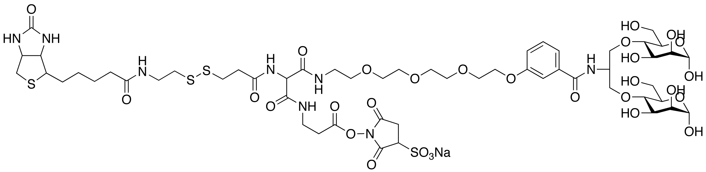 Sulfo-NHS-(PEG4-bismannose)-SS-biotin (Technical Grade)