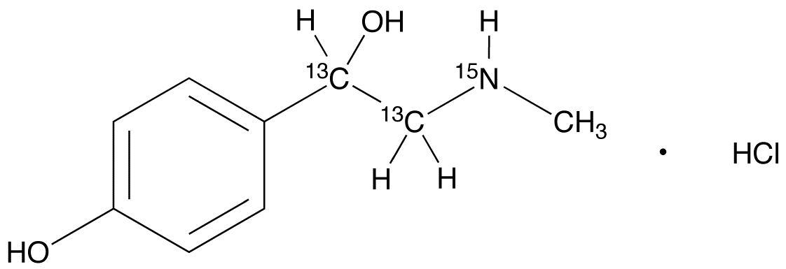 Synephrine-13C2,15N Hydrochloride Salt