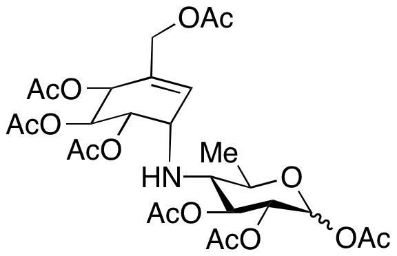 Tetrahydro-6-methyl-5-[[4,5,6-trihydroxy-3-(hydroxymethyl)-2-cyclohexen-1-yl]amino]-2H-Pyran-2,3,4-triol Heptaacetate